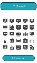 channel icon set