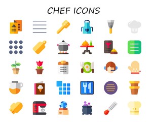 chef icon set