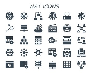 net icon set