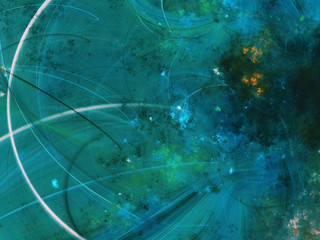 blue abstract fractal background 3d rendering illustration