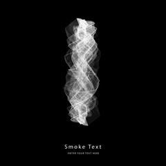 Abstract smoke upper case alphabet letter text art smoky pen brush effect. © Phoebe Yu