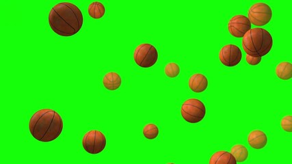 basket ball sports loop green screen