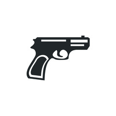 Gun Icon vector sign isolated for graphic and web design. Weapon Vector. Military Equipment symbol template color editable on white background