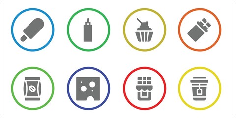 milk icon set