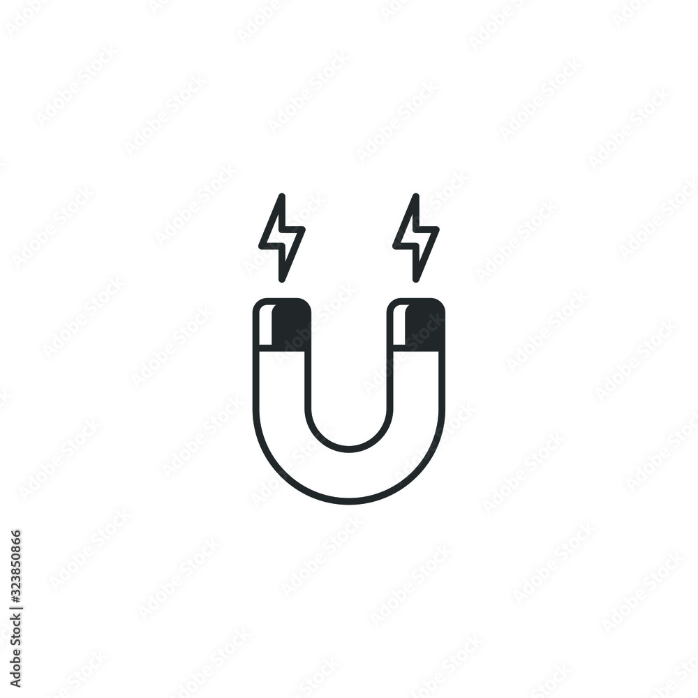 Poster magnet icon template color editable. magnet symbol vector sign isolated on white background illustration for graphic and web design.