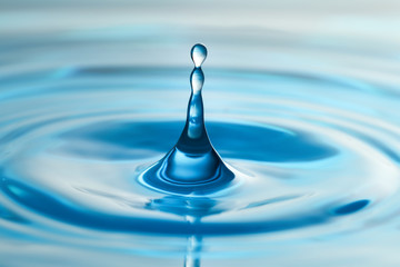 Splash of clear water with drops as background, closeup