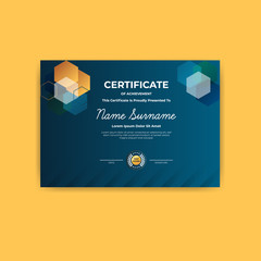 Elegant business certificate of achievement template theme
