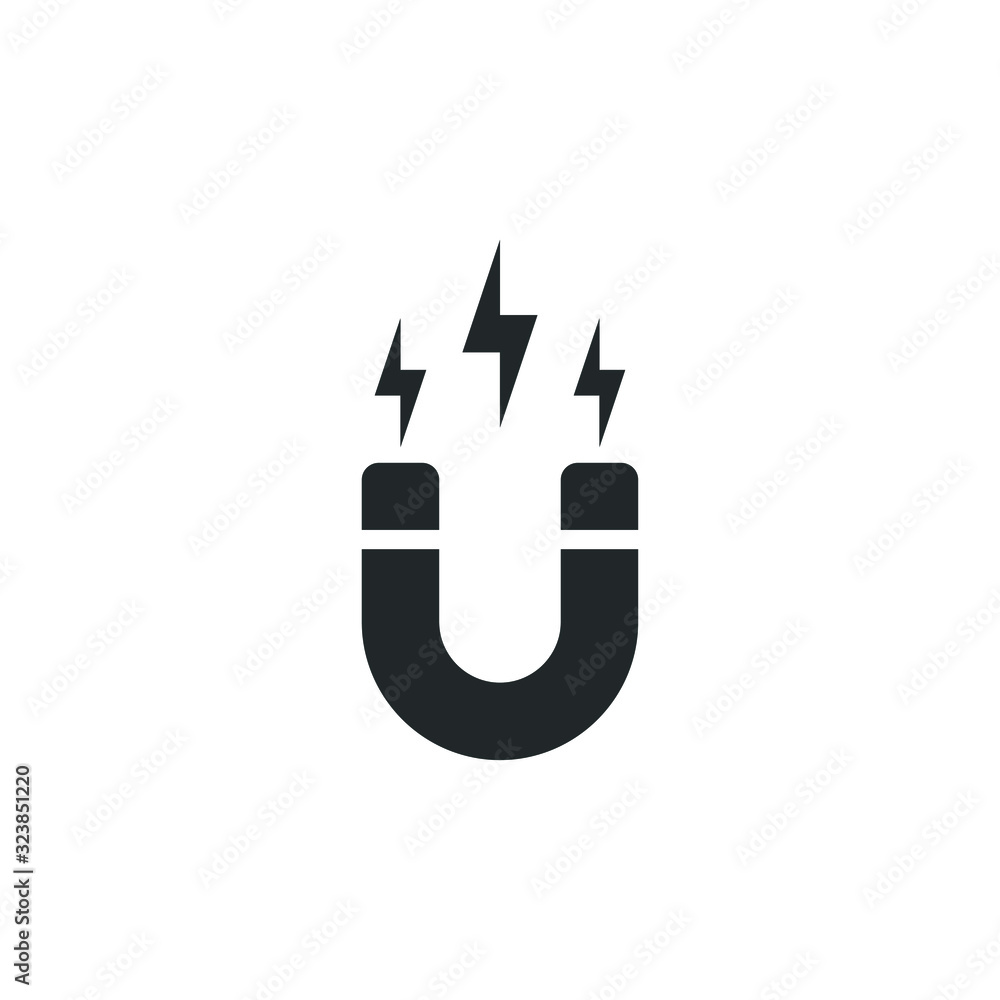 Aufkleber magnet icon template color editable. magnet symbol vector sign isolated on white background illustration for graphic and web design.