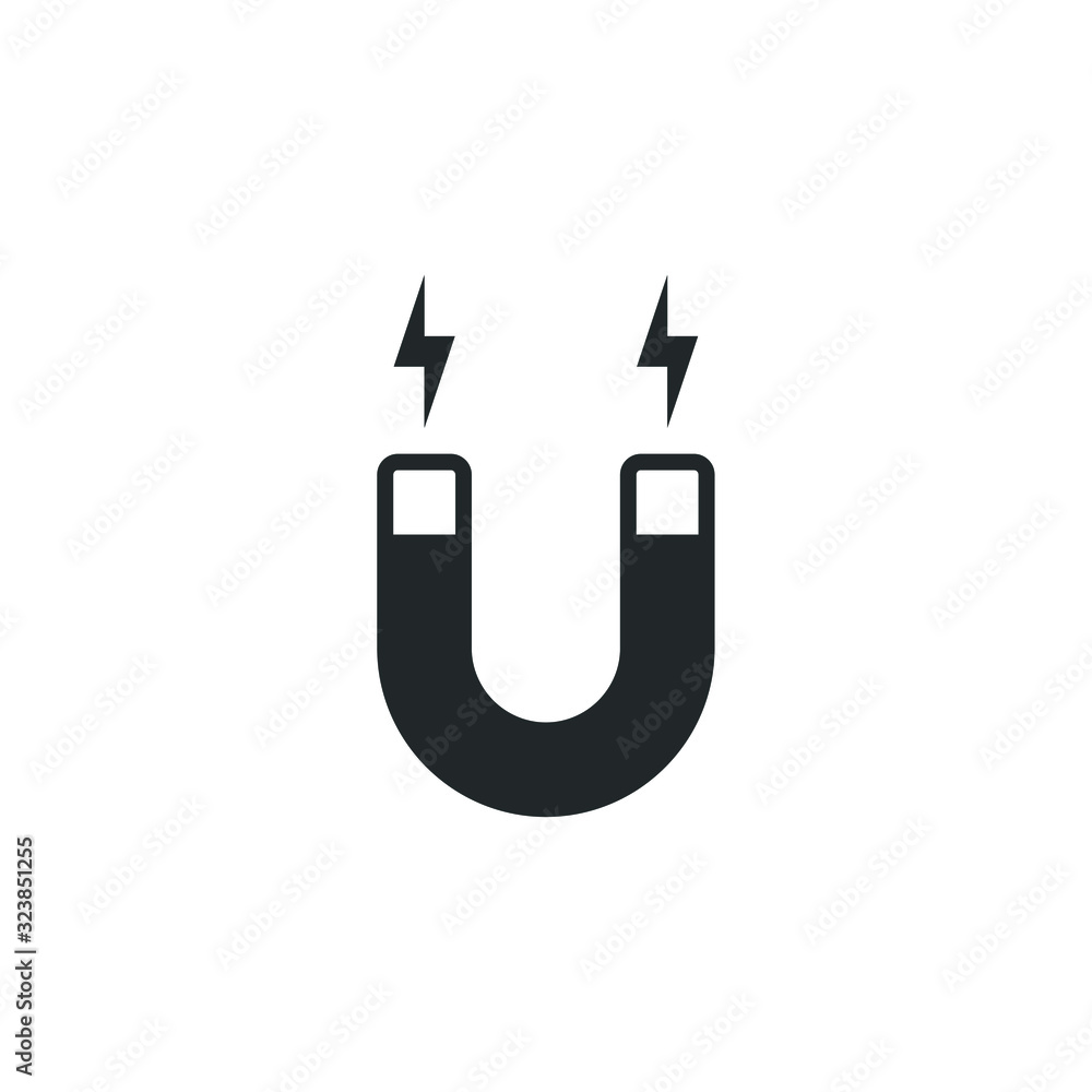 Aufkleber magnet icon template color editable. magnet symbol vector sign isolated on white background illustra