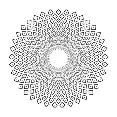 Circle geometric pattern. Decorative design element.