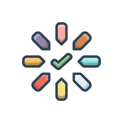 Color illustration icon for add ons 