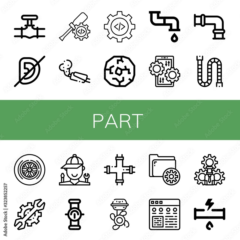Poster Set of part icons