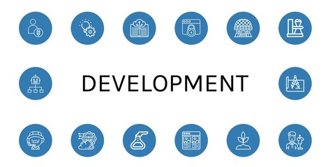 development simple icons set