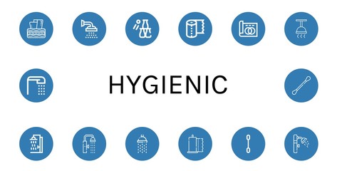 Set of hygienic icons