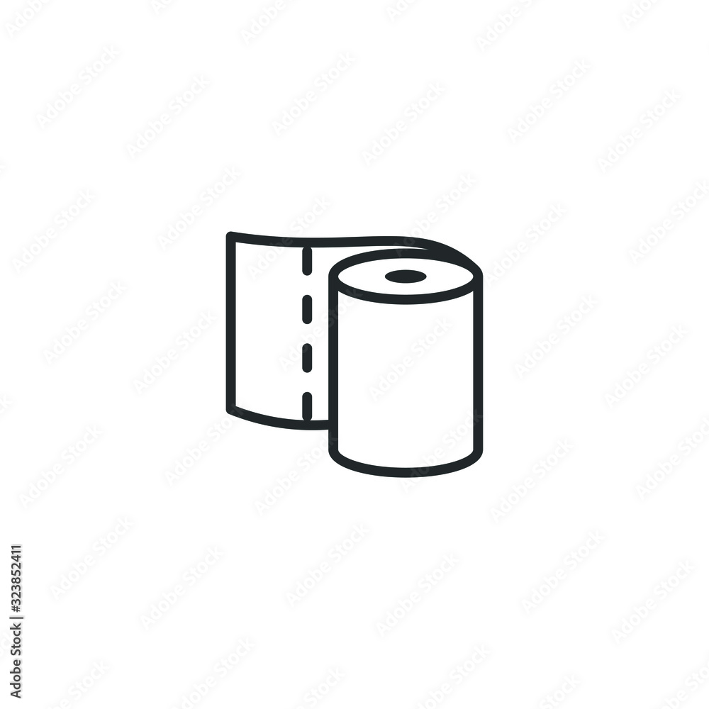 Leinwandbilder toilet tissue paper roll icon template color editable. tissue paper symbol vector sign isolated on w