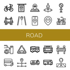 Set of road icons