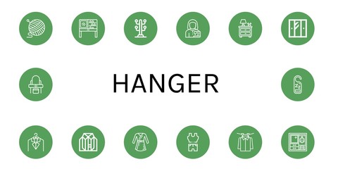 Set of hanger icons