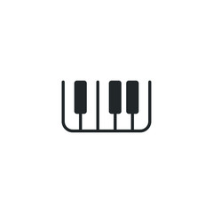piano icon template color editable. piano symbol vector sign isolated on white background illustration for graphic and web design.