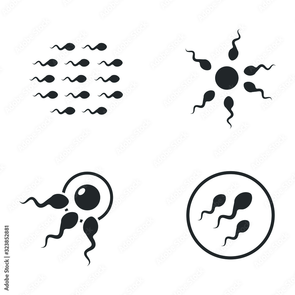 Poster sperm icon template color editable. sperm symbol vector sign isolated on white background illustration for graphic and web design.