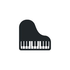 piano icon template color editable. piano symbol vector sign isolated on white background illustration for graphic and web design.