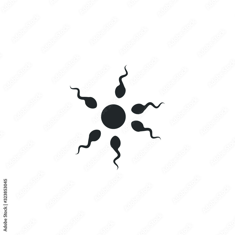 Poster sperm icon template color editable. sperm symbol vector sign isolated on white background illustration for graphic and web design.