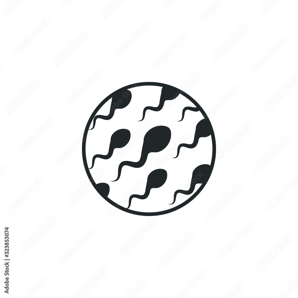 Poster sperm icon template color editable. sperm symbol vector sign isolated on white background illustration for graphic and web design.