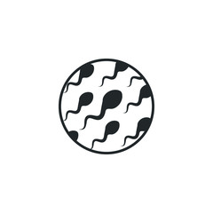 sperm icon template color editable. sperm symbol vector sign isolated on white background illustration for graphic and web design.