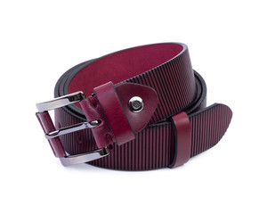 Purple leather belt