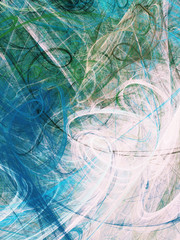 blue abstract fractal background 3d rendering illustration