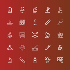 Editable 25 lab icons for web and mobile