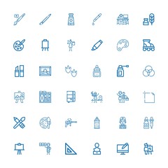 Editable 36 paint icons for web and mobile