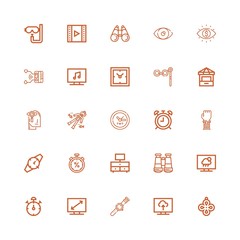 Editable 25 watch icons for web and mobile