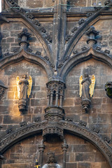 Obraz premium Close up guard tower in Prague city
