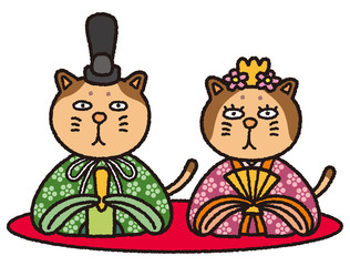 ねこの雛人形