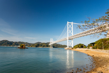 Shimanami kaido cycling route, Japan. Innoshima Bridge