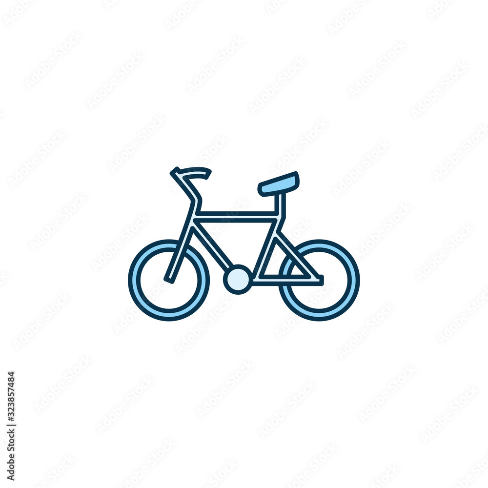 Poster isolated bike line style icon vector design