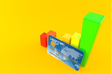 Credit card with diagram