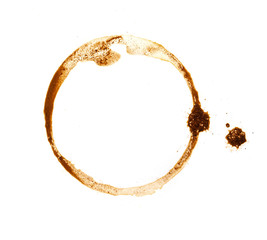 coffee stains on a white background