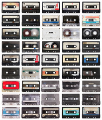 collection of retro audio tapes (B-side)