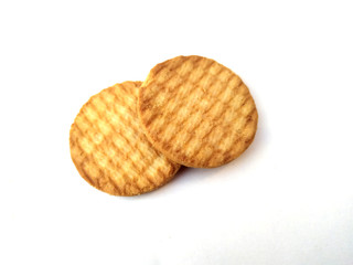 fresh tasty biscuit isolated on white background