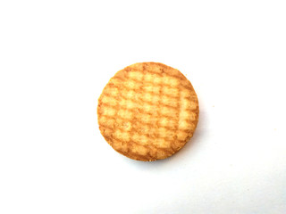 fresh tasty biscuit isolated on white background