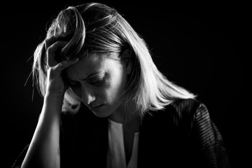 Phobia – Portrait of a Fearful Troubled Woman
