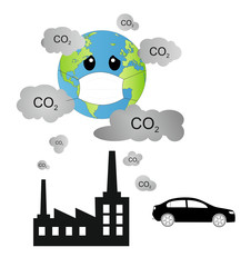 Large amounts of carbon dioxide (greenhouse gases) destroys our planet