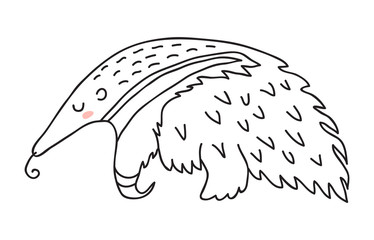 Cute sleeping anteater