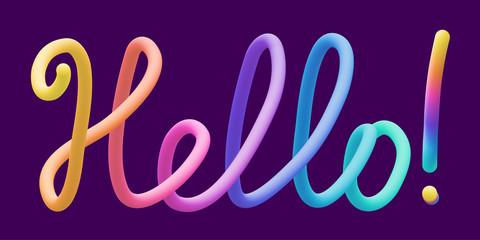 Colorful inscription 'Hello'