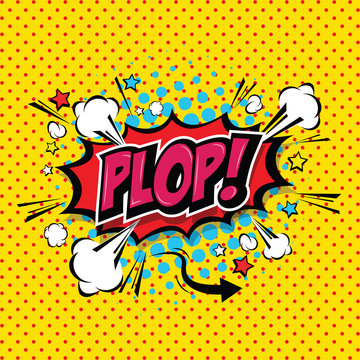 Plop! Comic Speech Bubble, Cartoon. art and illustration vector file.