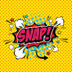 Snap! Comic Speech Bubble, Cartoon. art and illustration vector file.