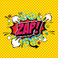 Zap! Comic Speech Bubble, Cartoon. art and illustration vector file.