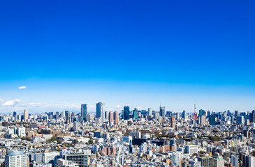 東京　青空と都市風景