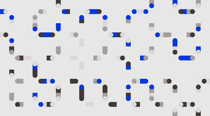 Minimal Vector Geometric Pattern design in blue palette